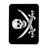 John Rackham (Calico Jack) Pirate Flag Jolly Roger Magneet (Verticaal)