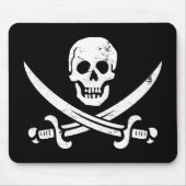 John Rackham (Calico Jack) Pirate Flag Jolly Roger Muismat (Voorkant)