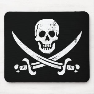 John Rackham (Calico Jack) Pirate Flag Jolly Roger Muismat