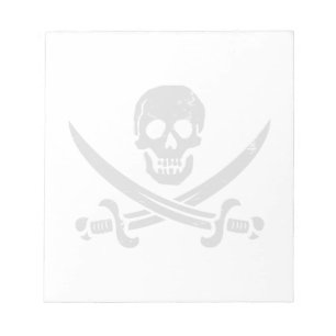 John Rackham (Calico Jack) Pirate Flag Jolly Roger Notitieblok