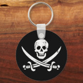 John Rackham (Calico Jack) Pirate Flag Jolly Roger Sleutelhanger (Voorkant)