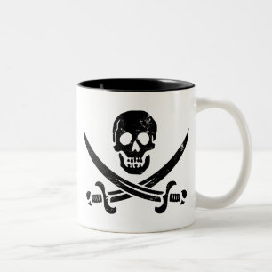 John Rackham (Calico Jack) Pirate Flag Jolly Roger Tweekleurige Koffiemok
