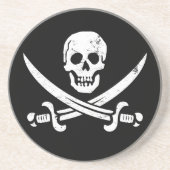 John Rackham (Calico Jack) Pirate Flag Jolly Roger Zandsteen Onderzetter (Voorkant)