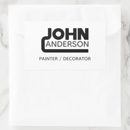 John Rechthoekige Sticker (Tas)