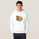 John Retro Zonsondergang Naam Ontwerp Hoodie (Voorkant volledig)