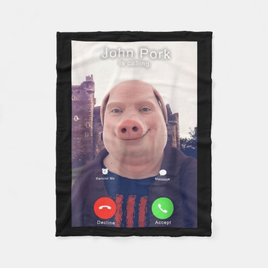 John Rk Is Calling Funny Answer Call Phone  Fleece Deken (Voorkant)