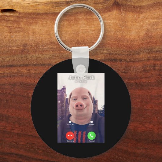 John Rk Is Calling Funny Answer Call Phone Sleutelhanger (Voorkant)