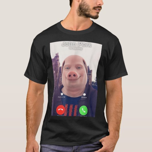 John Rk Is Calling Funny Answer Call Phone T-shirt (Voorkant)