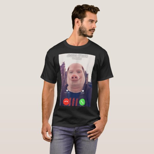 John Rk Is Calling Funny Answer Call Phone T-shirt (Voorkant volledig)