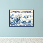  John Robinson Circus-Poster Canvas Afdruk (Insitu (Houten vloer))