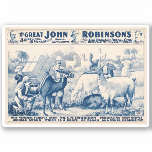  John Robinson Circus-Poster Sticker (Voorkant)
