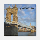John Roebling Bridge Cincinnati Fotomagneet Magneet (Voorkant)