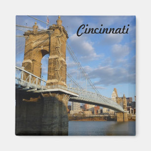 John Roebling Bridge Cincinnati Fotomagneet Magneet