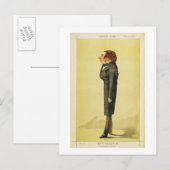 John Ruskin (1819-1900), karikatuur van Cecioni vo Briefkaart (Voorkant / Achterkant)