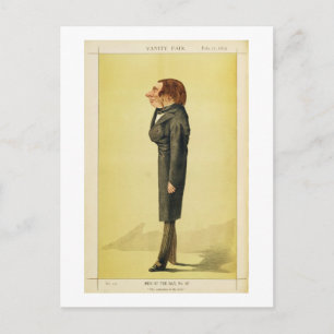 John Ruskin (1819-1900), karikatuur van Cecioni vo Briefkaart