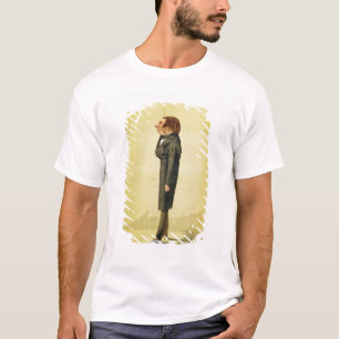 John Ruskin (1819-1900), karikatuur van Cecioni vo T-shirt