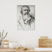 John Ruskin - Auteur Poster (Keuken)