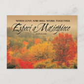 John Ruskin Inspirerend Quote "Masterpiece" Briefkaart (Voorkant)