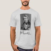John Ruskin portret en handtekening T-shirt (Voorkant)