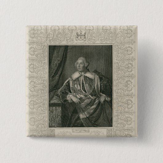 John Russell, hertog van Bedford Vierkante Button 5,1 Cm (Voorkant)