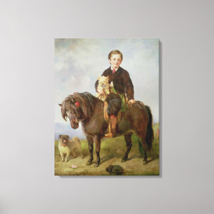 John Samuel Bradford als jongen Canvas Afdruk