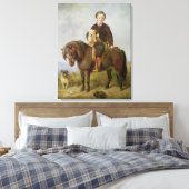 John Samuel Bradford als jongen Canvas Afdruk (Insitu (Slaapkamer))