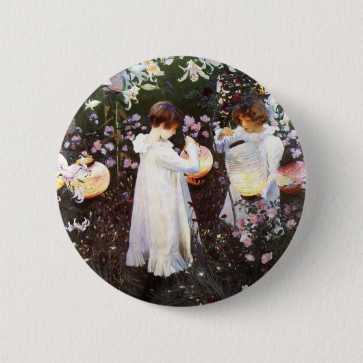 John Sargent: Anjers, Lily, Roos Ronde Button 5,7 Cm (Voorkant)
