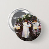 John Sargent: Anjers, Lily, Roos Ronde Button 5,7 Cm (Voorkant /achterkant)