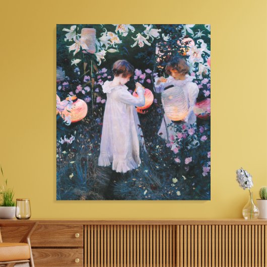 John Sargent Carnance Lily Roos Canvas Afdruk (Insitu (Woonkamer))