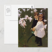 John Sargent-Garden Study of the Vickers Children Briefkaart (Voorkant / Achterkant)