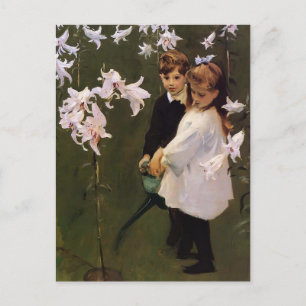 John Sargent-Garden Study of the Vickers Children Briefkaart