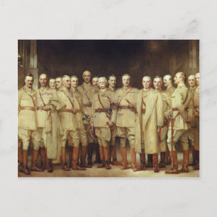 John Sargent-generale officieren van de Eerste Wer Briefkaart