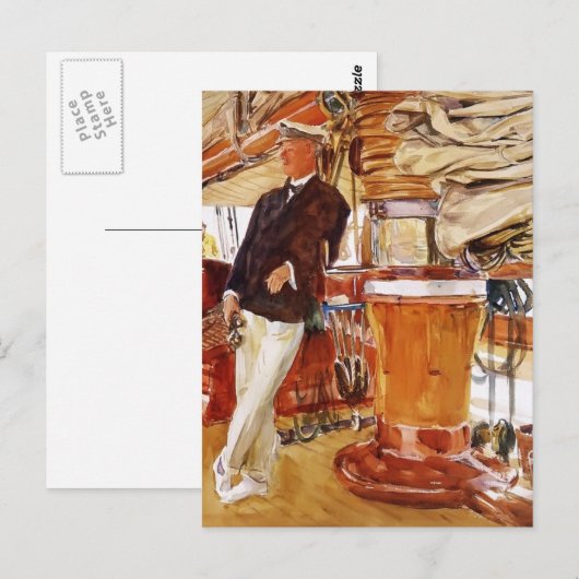 John Sargent-Kapitein Herbert M. Sears Briefkaart (Voorkant / Achterkant)