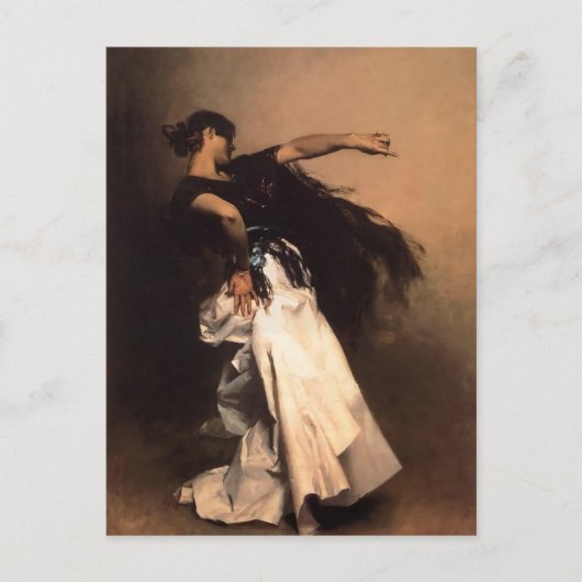 John Sargent-Spanish Dancer, study for 'El Jaleo' Briefkaart (Voorkant)