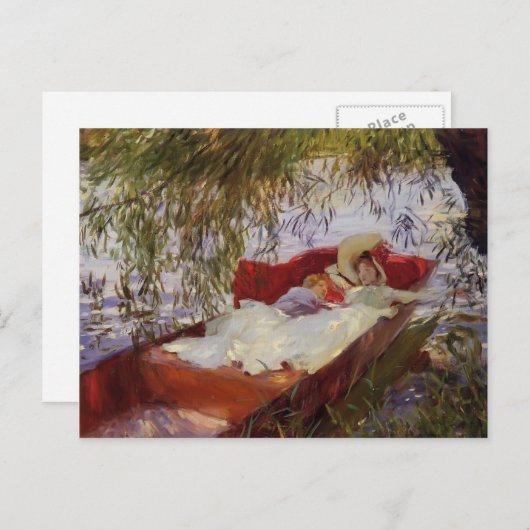 John Sargent-Two Women Aslaap in een Punt Briefkaart (Voorkant / Achterkant)