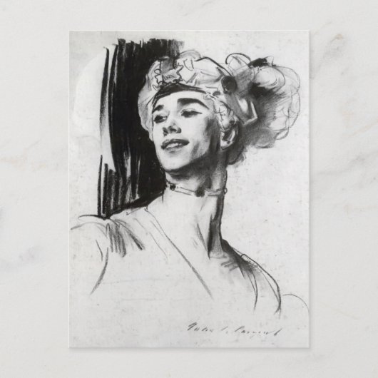 John Sargent: Vaslav Nijinsky in Le Pavillon Briefkaart (Voorkant)