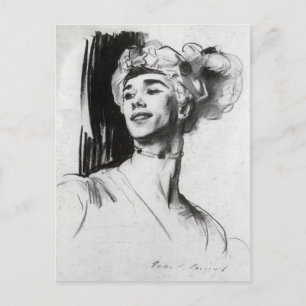 John Sargent: Vaslav Nijinsky in Le Pavillon Briefkaart