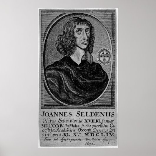John Selden, 1672 Poster (Voorkant)
