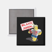 John Shedletsky Ik hou van gefrituurde kip! Grappi Magneet (Voorkant / Achterkant)