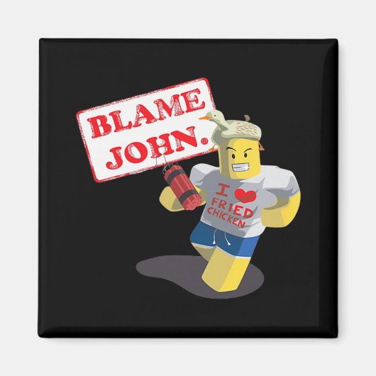 John Shedletsky Ik hou van gefrituurde kip! Grappi Magneet (Voorkant)