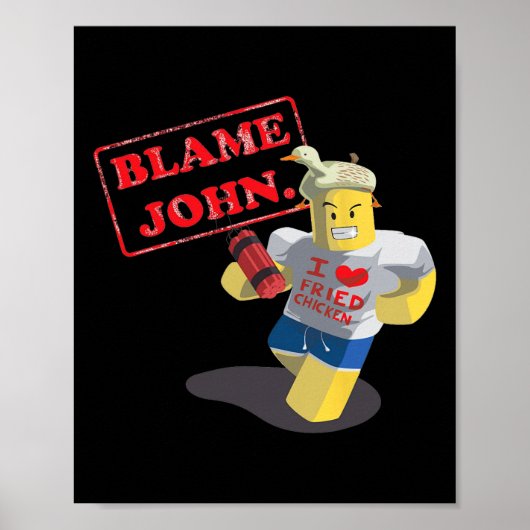 John Shedletsky Ik hou van gefrituurde kip Ik ben Poster (Voorkant)