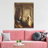 John Sheepshanks en zijn dienstmeisje Canvas Afdruk (Insitu (Woonkamer))