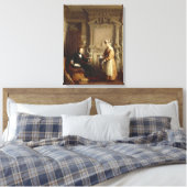 John Sheepshanks en zijn dienstmeisje Canvas Afdruk (Insitu (Slaapkamer))