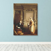 John Sheepshanks en zijn dienstmeisje Canvas Afdruk (Insitu (Houten vloer))