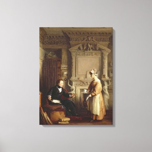 John Sheepshanks en zijn dienstmeisje Canvas Afdruk (Voorkant)
