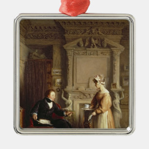 John Sheepshanks en zijn dienstmeisje Metalen Ornament