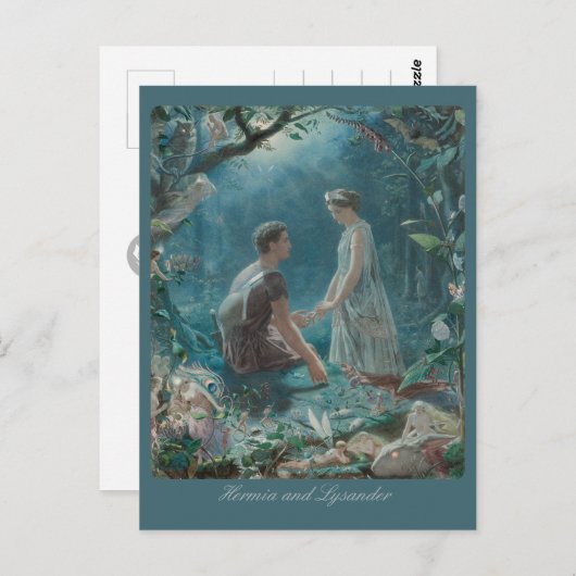 John Simmons Hermia en Lysander Midzomer CC0751 Briefkaart (Voorkant / Achterkant)