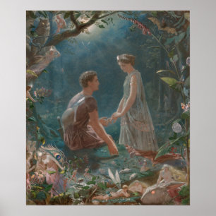 John Simmons Hermia en Lysander Shakespeare Poster