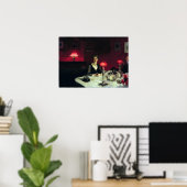 John Singer Sargent A Dinner Table bij nacht Poster (Thuiskantoor)