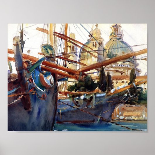 John Singer Sargent - Achter de groet Poster (Voorkant)